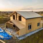 New construction home framed and roofed before a pre drywall home inspection